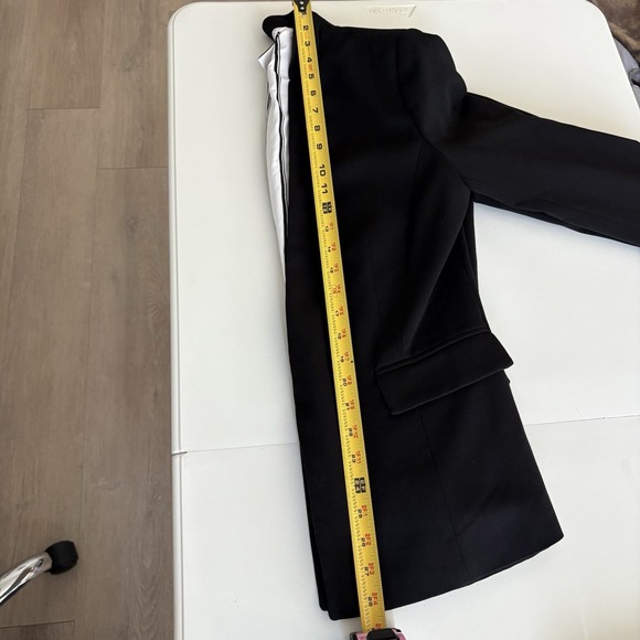 WHBM Womens Blazer Jacket Size 8 Black White Stand Collar Long Sleeve Career - Picture 12 of 15